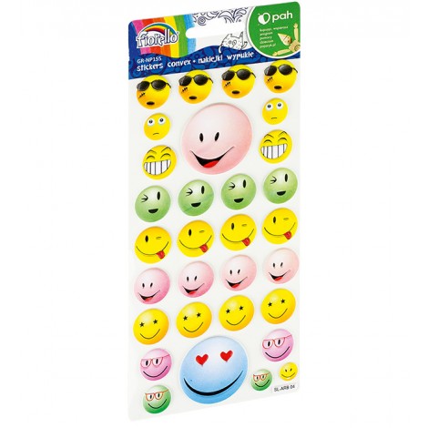 Naklejki wypukłe Fiorello GR-NP155 buźki serca