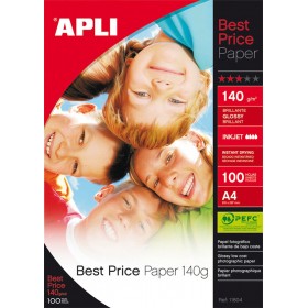 Papier fotograficzny APLI Best Price Photo Paper, A4, 140gsm, błyszczący, 100ark.