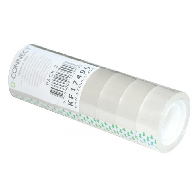 Taśma biurowa Q-CONNECT, 18mm, 20m, 8szt.