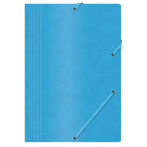 Teczka z gumką OFFICE PRODUCTS, preszpan, A4, 390gsm, 3-skrz., niebieska