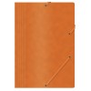 Teczka z gumką OFFICE PRODUCTS, preszpan, A4, 390gsm, 3-skrz., pomarańczowa