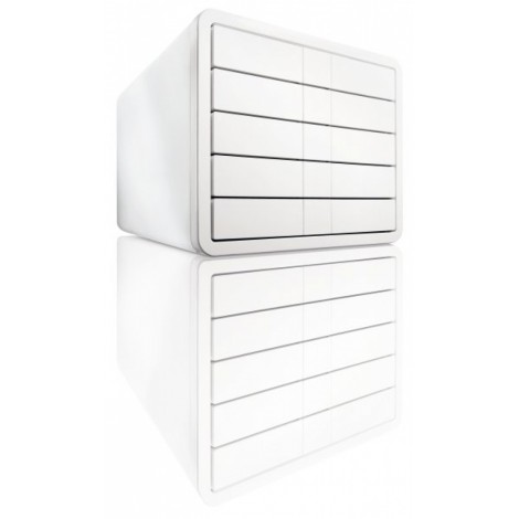 Zestaw 5 szufladek HAN iBox, ABS, A4, biały