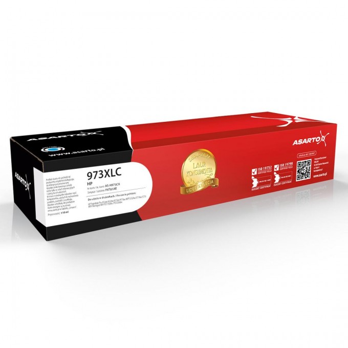 Tusz Asarto do HP 973XLC | F6T81AE | 7000 str. | cyan | REF.