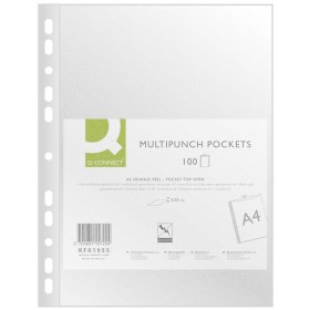 Koszulki na dokumenty Q-CONNECT, PP, A4, groszkowe, 50mikr., 100szt.