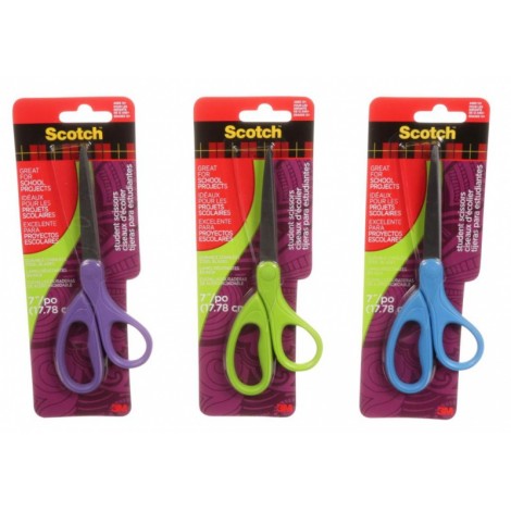 Nożyczki biurowe SCOTCH® (14075-MI), dla studentów, 18cm, mix kolorów