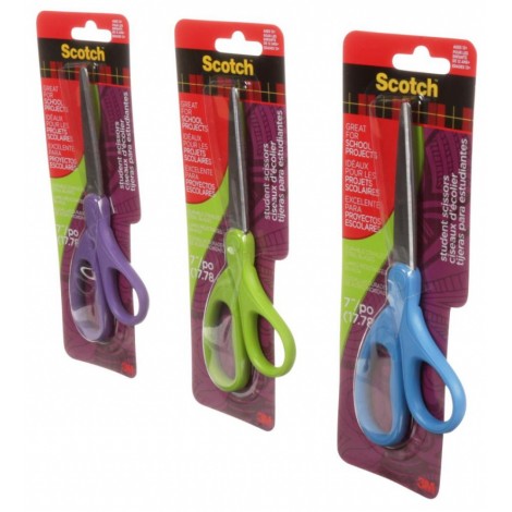 Nożyczki biurowe SCOTCH® (14075-MI), dla studentów, 18cm, mix kolorów