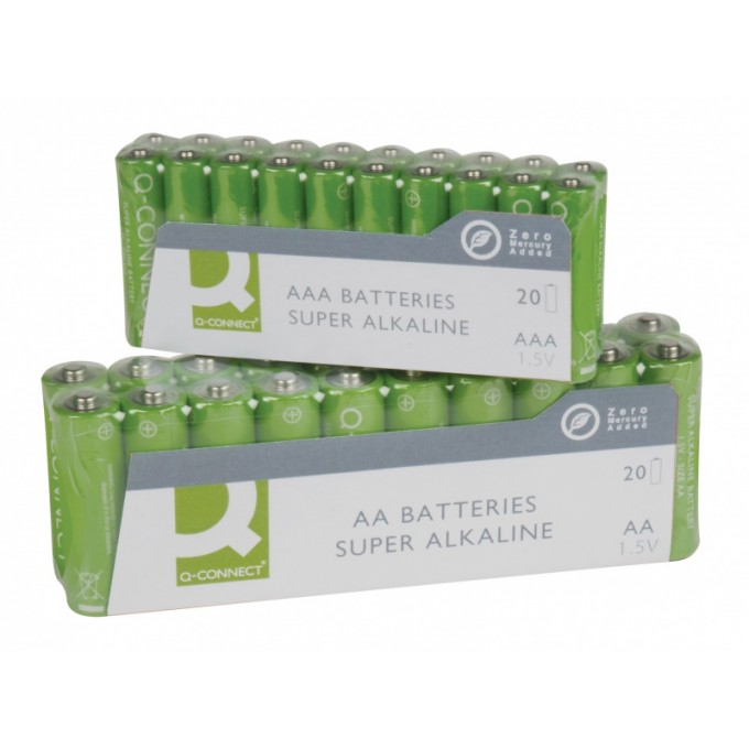 Baterie super-alkaliczne Q-CONNECT AA, LR06, 1,5V, 20szt.