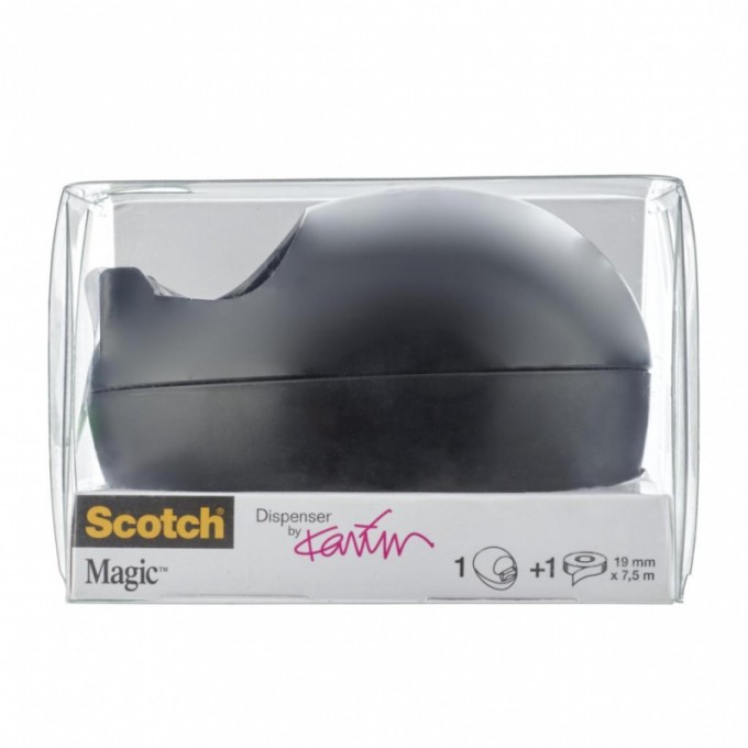 Dyspenser do taśm SCOTCH® Magic™ (C36-B-EU) projektu Karim Rashid, czarny, taśma GRATIS