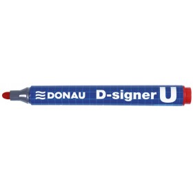Marker permanentny DONAU D-Signer U, okrągły, 2-4mm (linia), czerwony