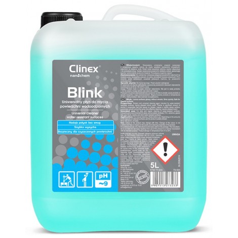 Uniwersalny płyn CLINEX Blink 5L, do mycia powierzchni wodoodpornych