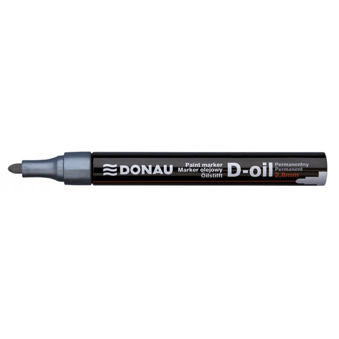 Marker olejowy DONAU D-Oil, okrągły, 2,8mm, srebrny