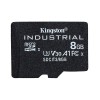 Kingston Karta pamięci Micro Secure Digital Card Industria, 8GB, micro SDHC, SDCIT2/8GB, UHS-I U3 (Class 10), V30, A1, 