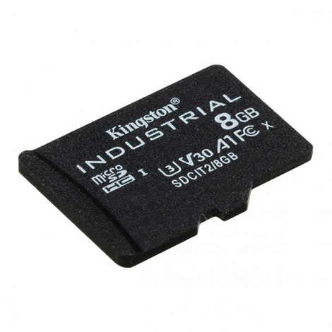 Kingston Karta pamięci Micro Secure Digital Card Industria, 8GB, micro SDHC, SDCIT2/8GB, UHS-I U3 (Class 10), V30, A1, 