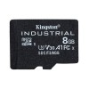 Kingston Karta pamięci Micro Secure Digital Card Industria, 8GB, micro SDHC, SDCIT2/8GBSP, UHS-I U3 (Class 10), V30, 