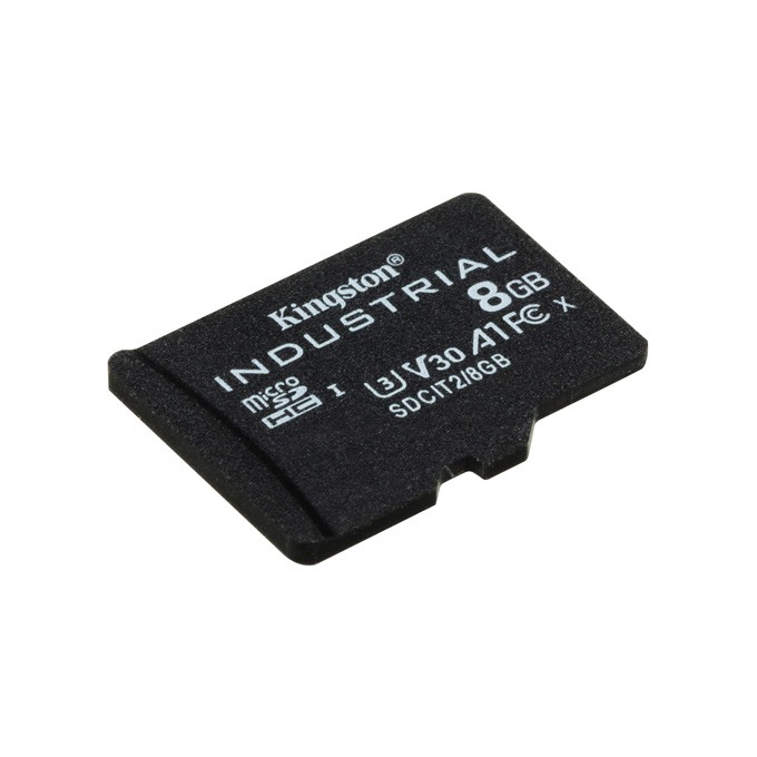 Kingston Karta pamięci Micro Secure Digital Card Industria, 8GB, micro SDHC, SDCIT2/8GBSP, UHS-I U3 (Class 10), V30, 