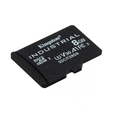 Kingston Karta pamięci Micro Secure Digital Card Industria, 8GB, micro SDHC, SDCIT2/8GBSP, UHS-I U3 (Class 10), V30, 