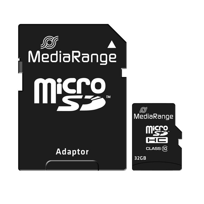 MediaRange Micro Secure Digital Card, 32GB, micro SDHC, MR959, UHS-I U1 (Class 10), z adapterm