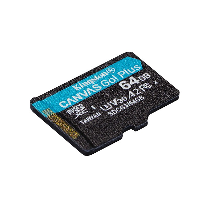 Kingston karta pamięci Canvas Go! Plus, 64GB, micro SDXC, SDCG3/64GBSP, UHS-I U3, A2, V30