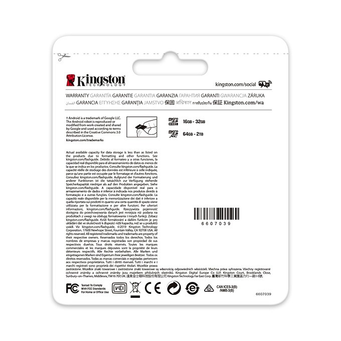 Kingston karta pamięci Canvas Go! Plus, 64GB, micro SDXC, SDCG3/64GBSP, UHS-I U3, A2, V30
