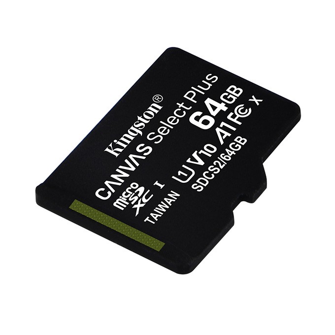 Kingston karta Canvas Select Plus, 64GB, micro SDXC, SDCS2/64GBSP, UHS-I U1 (Class 10), A1