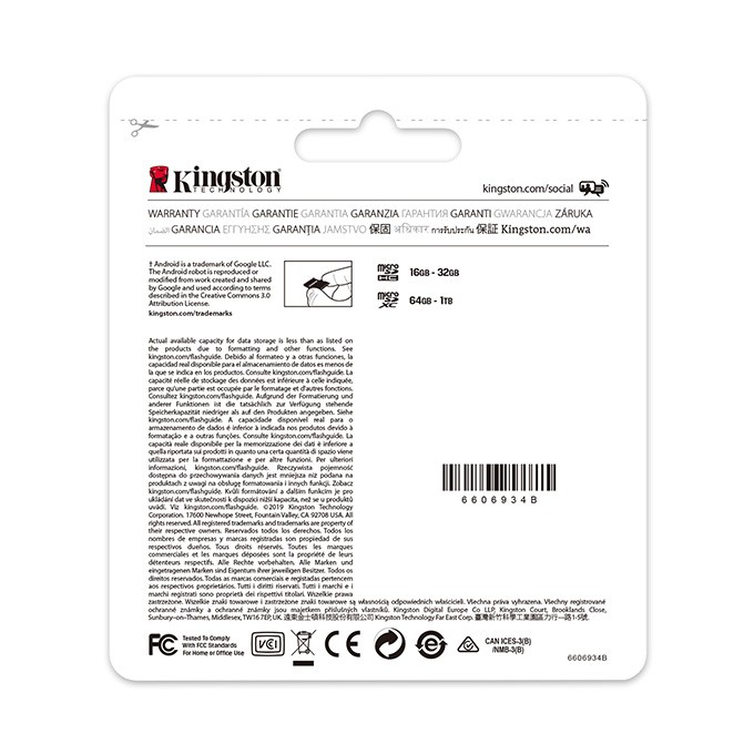Kingston karta Canvas Select Plus, 256GB, micro SDXC, SDCS2/256GB, UHS-I U1 (Class 10), z adapterm, A1