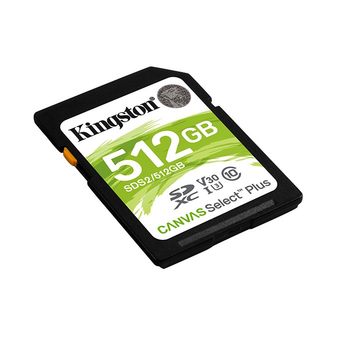 Kingston karta Canvas Select Plus, 512GB, SDXC, SDC2/512GB, UHS-I U3 (Class 10), A1