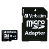 Verbatim Karta  pamięci Micro Secure Digital Card Premium, 16GB, micro SDHC, 44082, UHS-I U1 (Class 10), z adapterm
