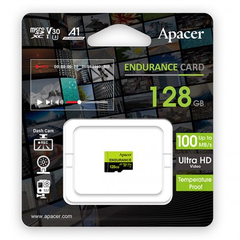 Apacer Karta pamięci Endurance, 128GB, micro SDXC, AP128GEDM1D05-R, UHS-I U3 (Class 10), V30, A1 Apacer Karta pamięci Endurance, 128GB, micro SDXC, AP128GEDM1D05-R, UHS-I U3 (Class 10), V30, A1