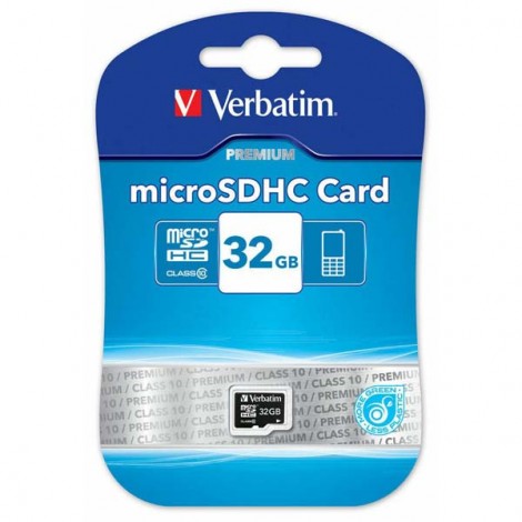 Verbatim Karta  pamięci Micro Secure Digital Card Premium, 32GB, micro SDHC, 44013, UHS-I U1 (Class 10)