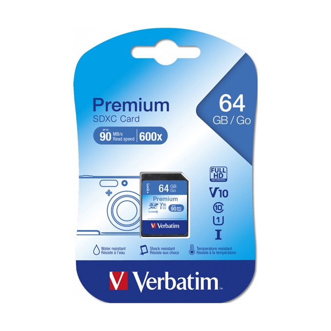 Verbatim microSDXC Flash Card, 64GB, SDXC, 44024, do archiwizacji danych