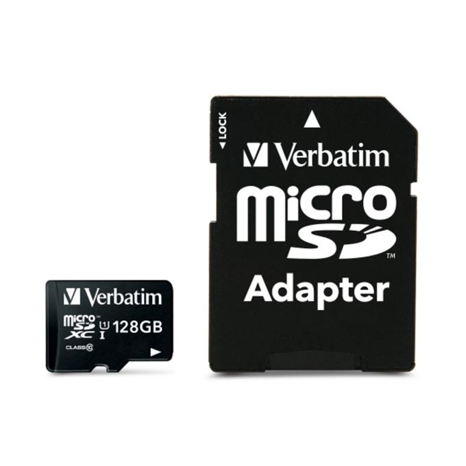Verbatim Karta  pamięci Micro Secure Digital Card Premium, 128GB, micro SDXC, 44085, UHS-I U1 (Class 10), z adapterm