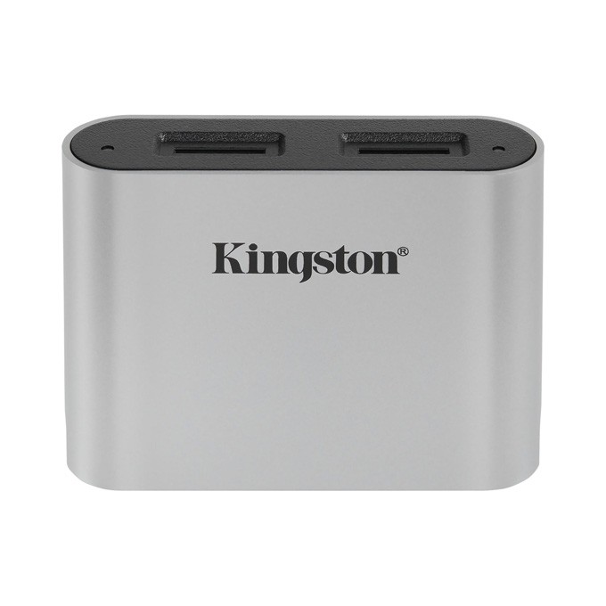 Kingston Czytnik kart pamięci USB (3.2), Workflow Dual-Slot microSDHC/SDXC UHS-II, zewnętrzny, srebrna