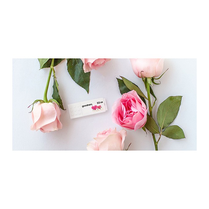 Goodram USB flash disk, USB 2.0, 32GB, UME2, UME2, biały, UME2-0320W0R11-V, Walentynki