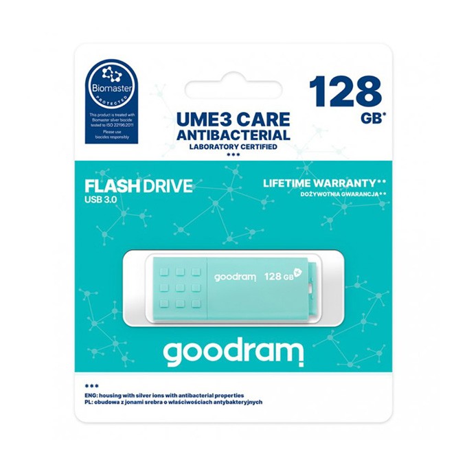 Goodram USB flash disk, USB 3.0, 128GB, UME3, UME3, niebieski, UME3-1280CRR11