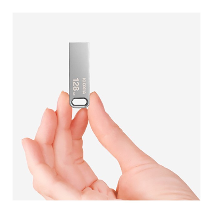 Kioxia USB flash disk, USB 3.0, 128GB, Biwako U366, Biwako U366, srebrny, LU366S128GG4
