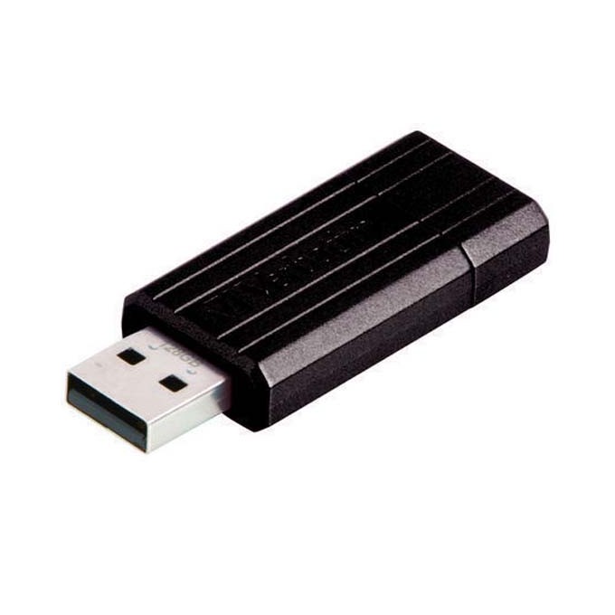 Verbatim USB flash disk, USB 2.0, 128GB, Pinstripe, czarny, 49071