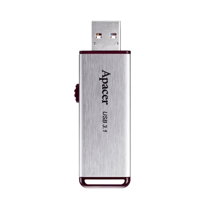 Apacer USB flash disk, USB 3.0, 16GB, AH35A, srebrny, AP16GAH35AS-1, USB A, z wysuwanym złączem