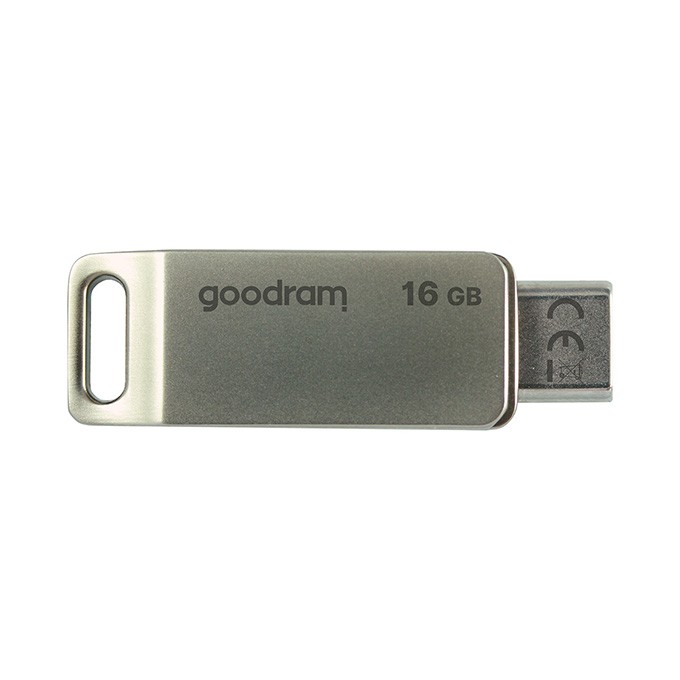 Goodram USB flash disk, USB 3.0, 16GB, ODA3, srebrny, ODA3-0160S0R11, USB A / USB C, z obrotową osłoną