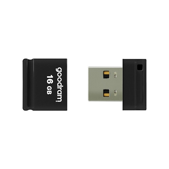 Goodram USB flash disk, USB 2.0, 16GB, UPI2, czarny, UPI2-0160K0R11, USB A, z osłoną