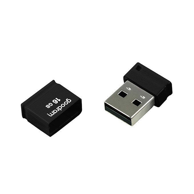 Goodram USB flash disk, USB 2.0, 16GB, UPI2, czarny, UPI2-0160K0R11, USB A, z osłoną