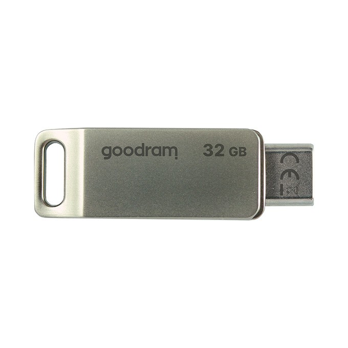 Goodram USB flash disk, USB 3.0, 32GB, ODA3, srebrny, ODA3-0320S0R11, USB A / USB C, z obrotową osłoną