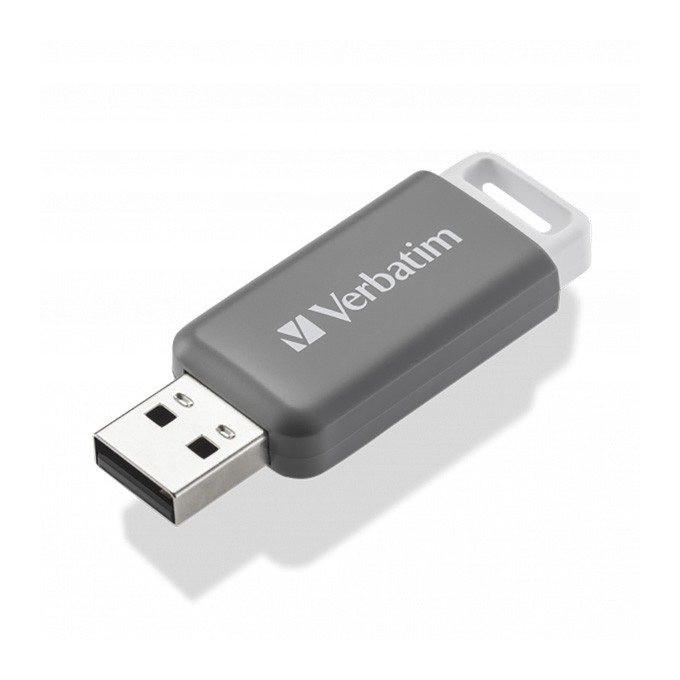 Verbatim USB flash disk, USB 2.0, 128GB, DataBar, szary, 49456, do archiwizacji danych