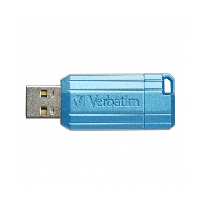 Verbatim USB flash disk, USB 2.0, 128GB, Store,N,Go PinStripe, niebieski, 49461, do archiwizacji danych