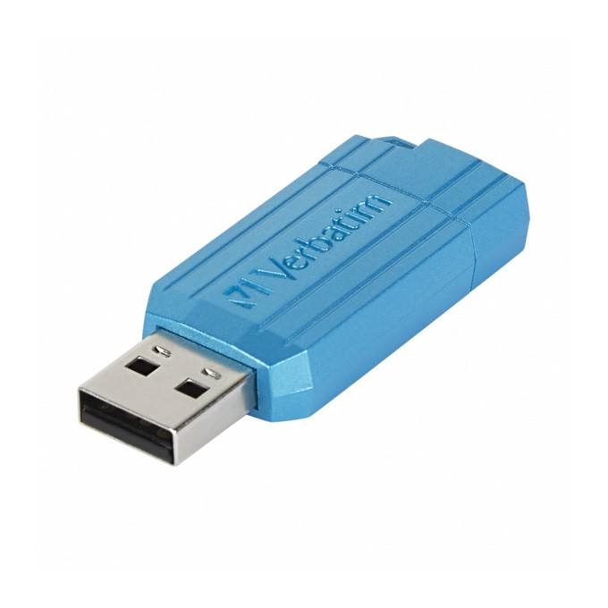 Verbatim USB flash disk, USB 2.0, 128GB, Store,N,Go PinStripe, niebieski, 49461, do archiwizacji danych