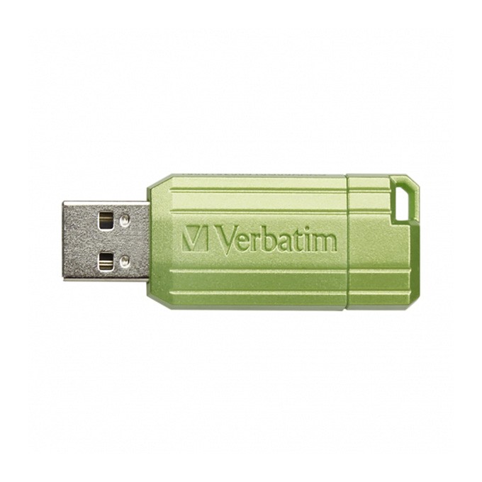 Verbatim USB flash disk, USB 2.0, 64GB, Store,N,Go PinStripe, zielony, 49964, do archiwizacji danych