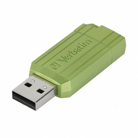 Verbatim USB flash disk, USB 2.0, 64GB, Store,N,Go PinStripe, zielony, 49964, do archiwizacji danych