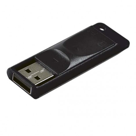 Verbatim USB flash disk, USB 2.0, 16GB, Slider, Store N Go, czarny, 98696, USB A, z wysuwanym złączem