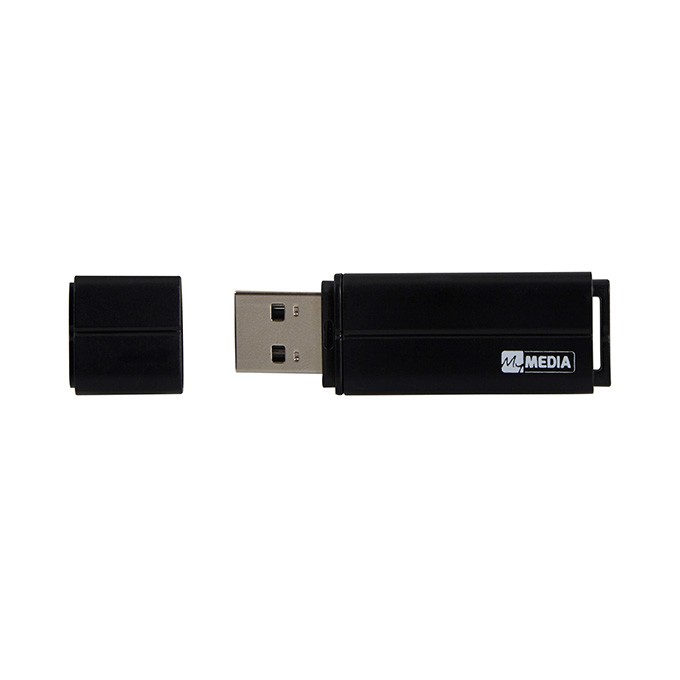 MyMedia USB flash disk, USB 2.0, 32GB, czarny, 69262, z plastikową osłoną