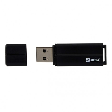 MyMedia USB flash disk, USB 2.0, 32GB, czarny, 69262, z plastikową osłoną