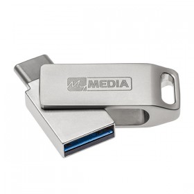 MyMedia MyDual USB 3.2 Gen 1, USB 3.2 Gen 1, 16GB, 69268, srebrny, 69268, USB A / USB C, z obrotową osłoną